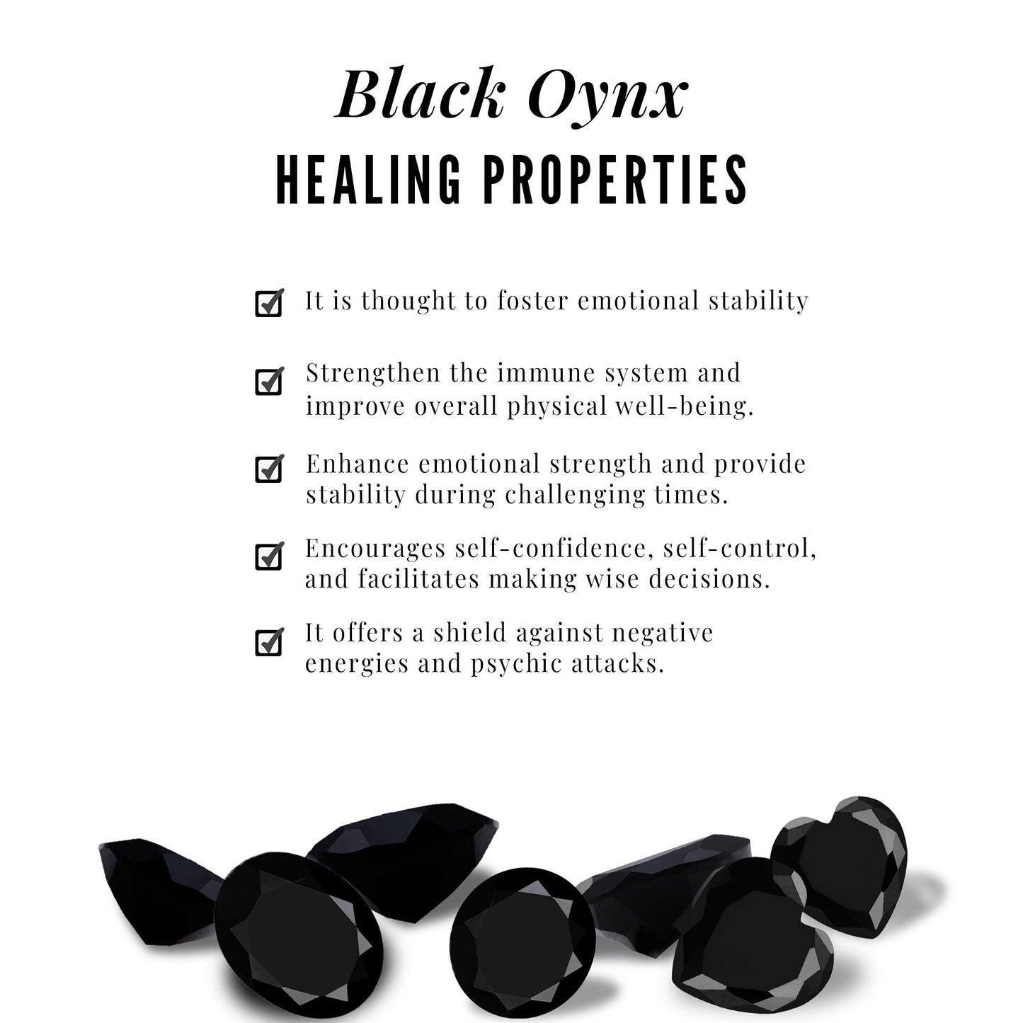 Natural Black Onyx Infinity Jewelry Set for Women