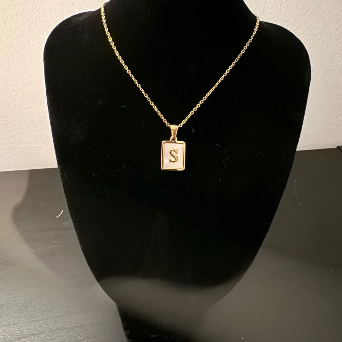 Stainless Steel Initial Pendant Necklace