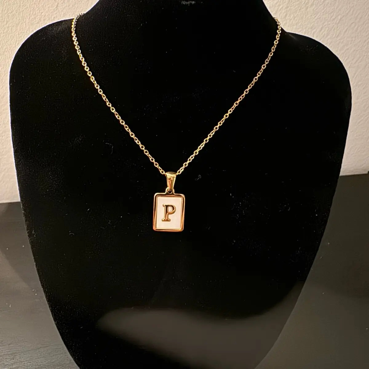 Stainless Steel Initial Pendant Necklace