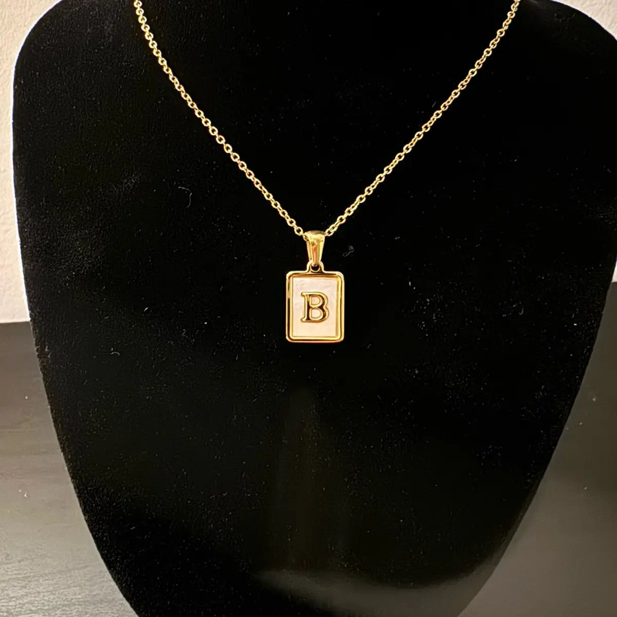 Stainless Steel Initial Pendant Necklace