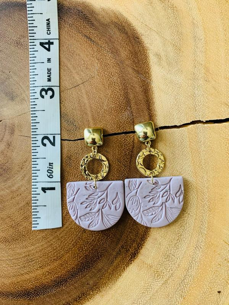 Lilac Statement Modern Earrings