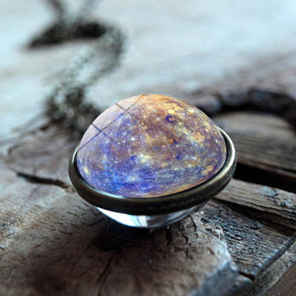 Nebula Galaxy Double Sided Pendant Necklace