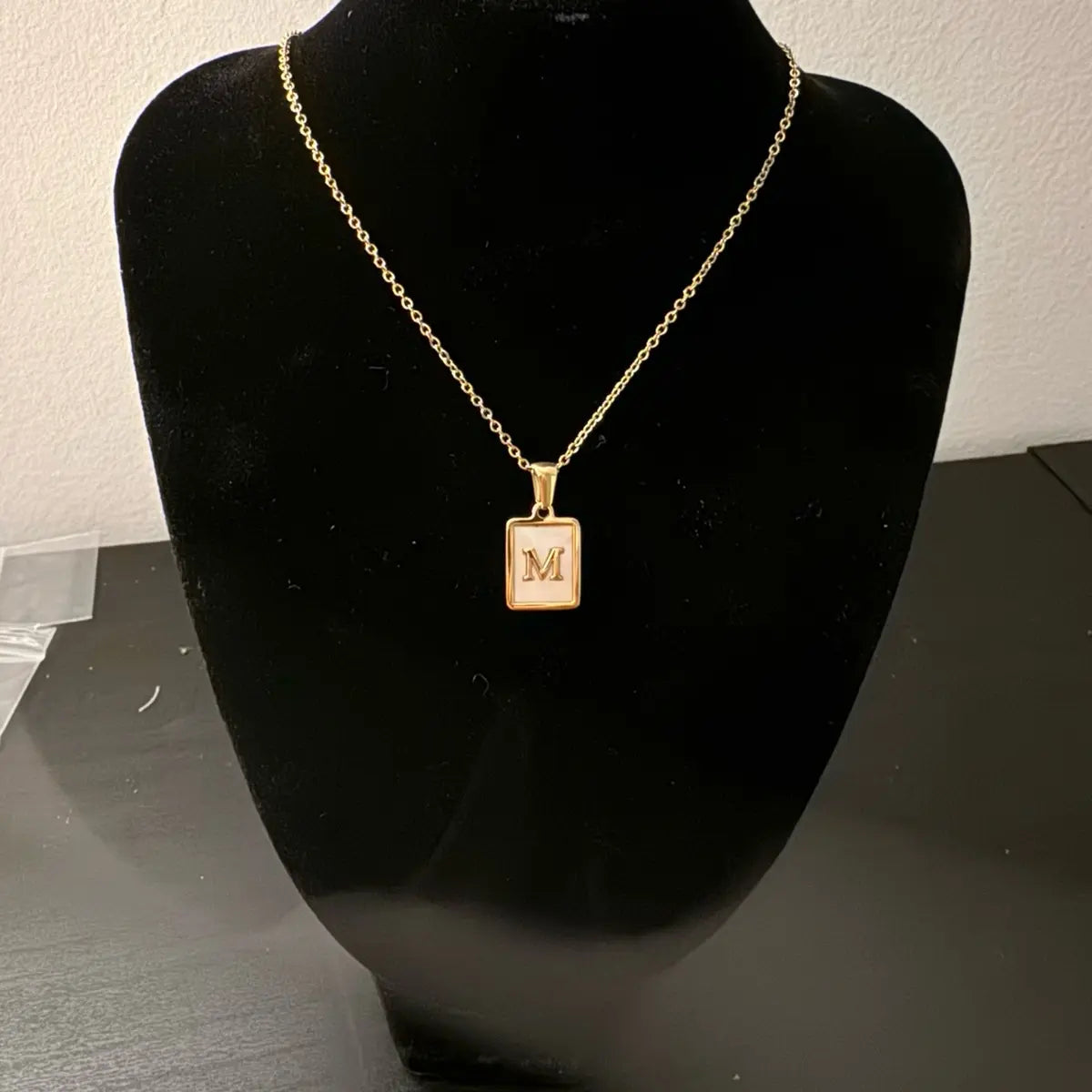 Stainless Steel Initial Pendant Necklace
