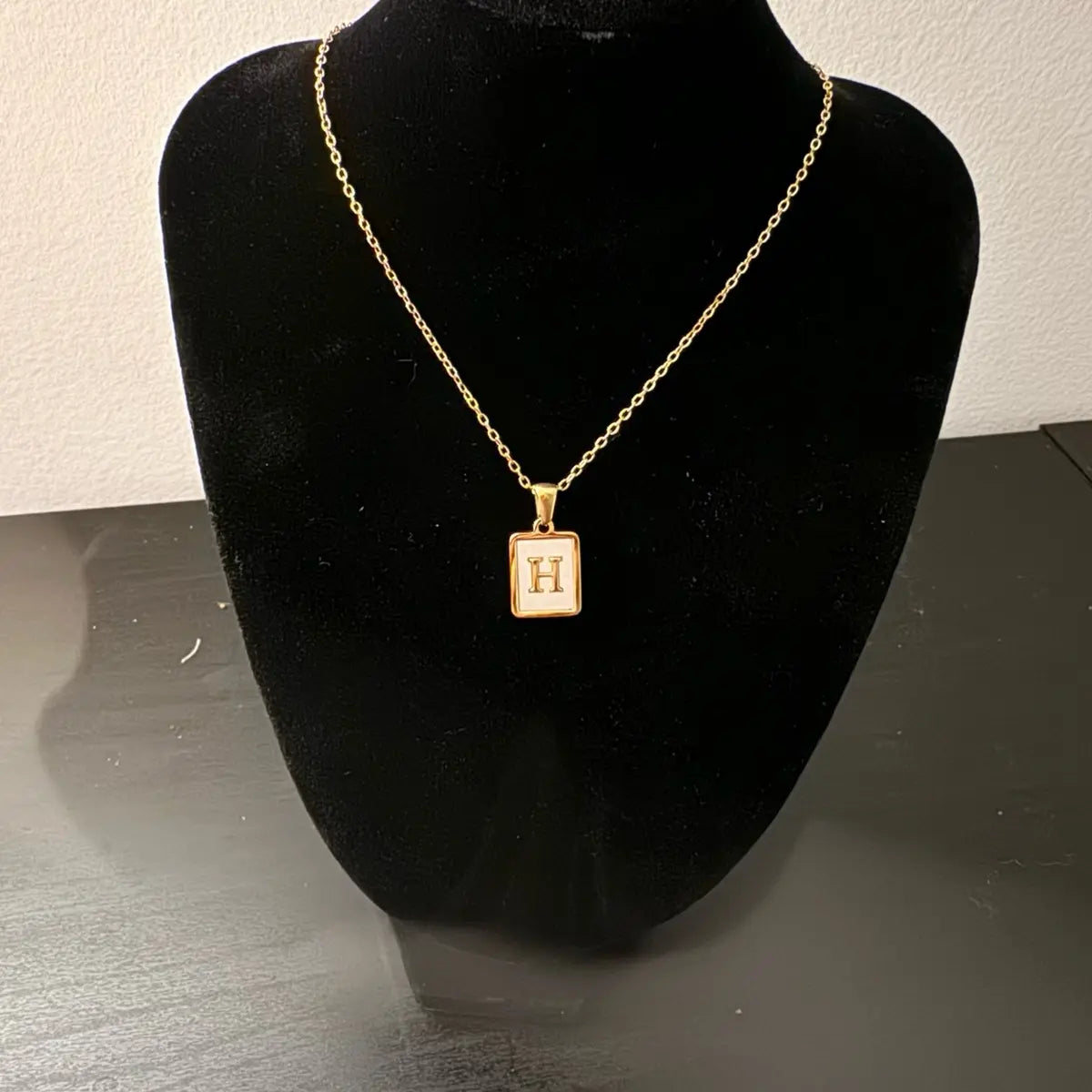 Stainless Steel Initial Pendant Necklace