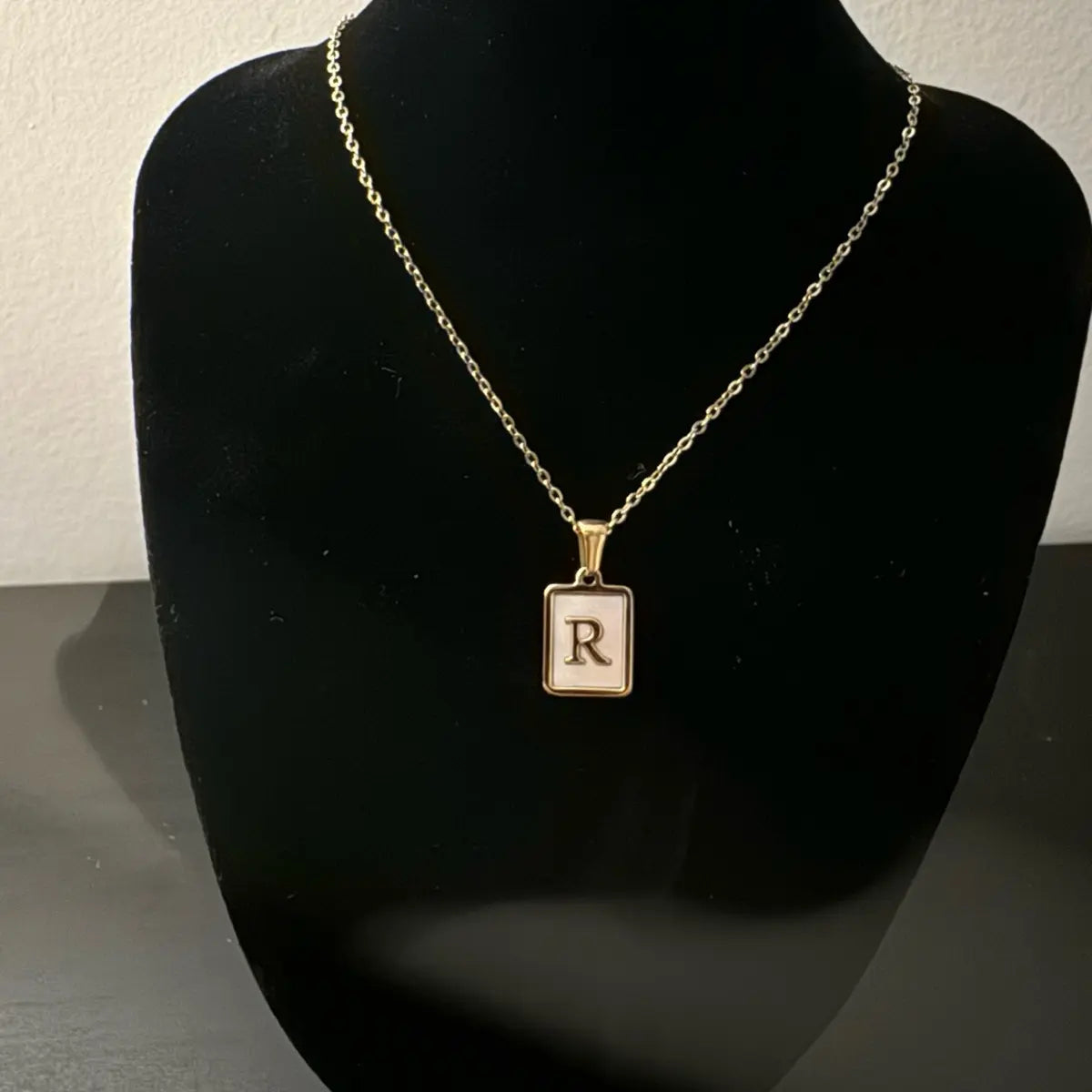 Stainless Steel Initial Pendant Necklace