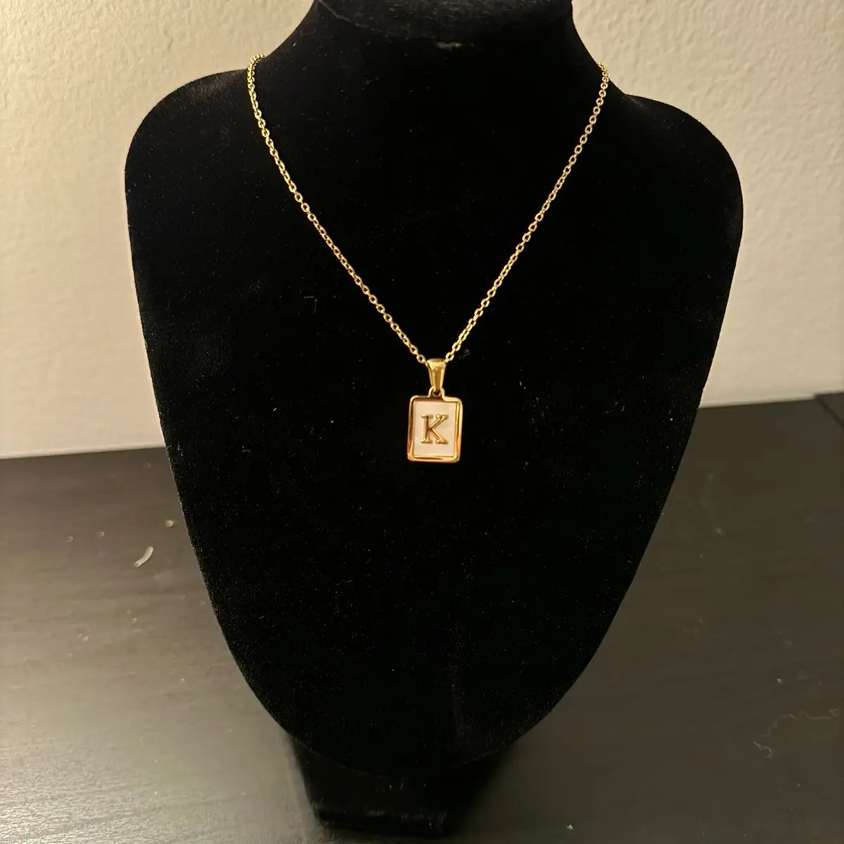 Stainless Steel Initial Pendant Necklace