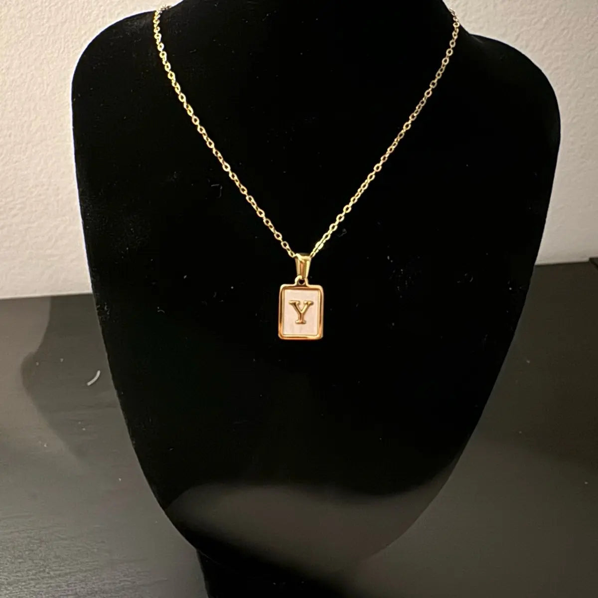 Stainless Steel Initial Pendant Necklace