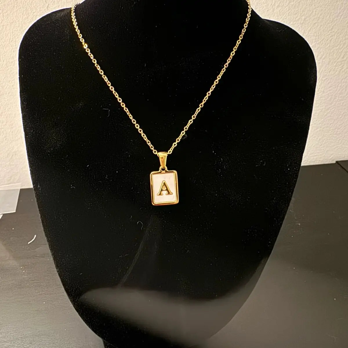 Stainless Steel Initial Pendant Necklace