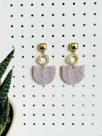 Lilac Statement Modern Earrings
