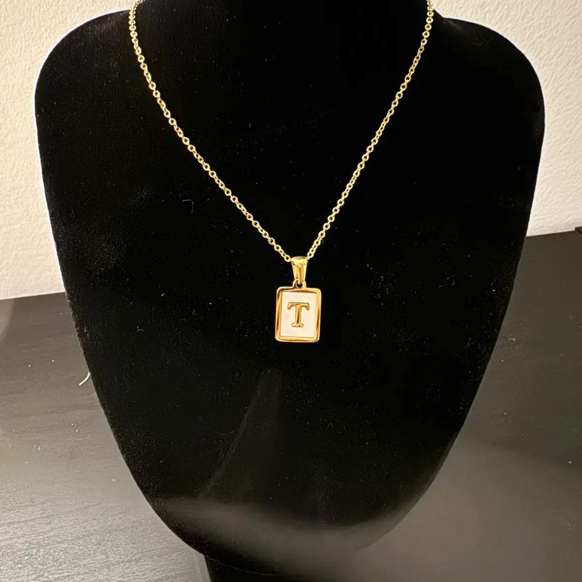 Stainless Steel Initial Pendant Necklace