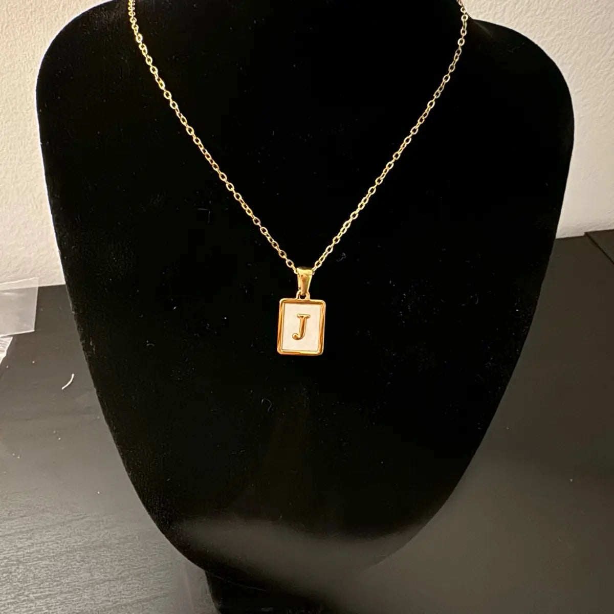 Stainless Steel Initial Pendant Necklace
