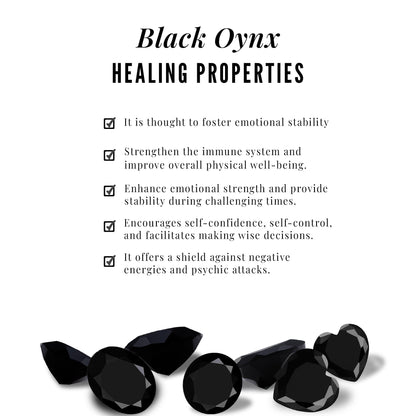 Natural Black Onyx Infinity Jewelry Set for Women