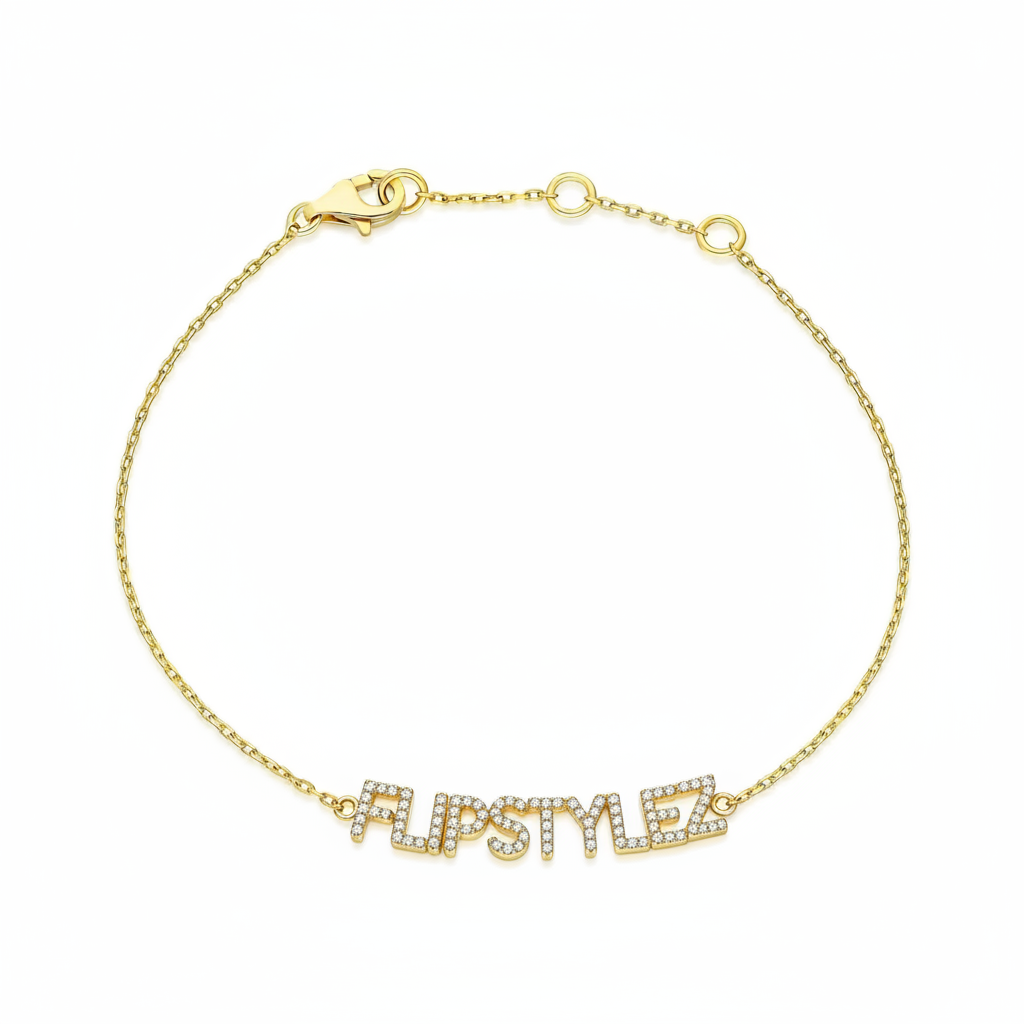 Gold Personalized 925 Sterling Silver Full Pave Diamond Year Bracelet | Custom DIY Number Digital Date Charm Bracelet for Women, Jewelry Gift for Her