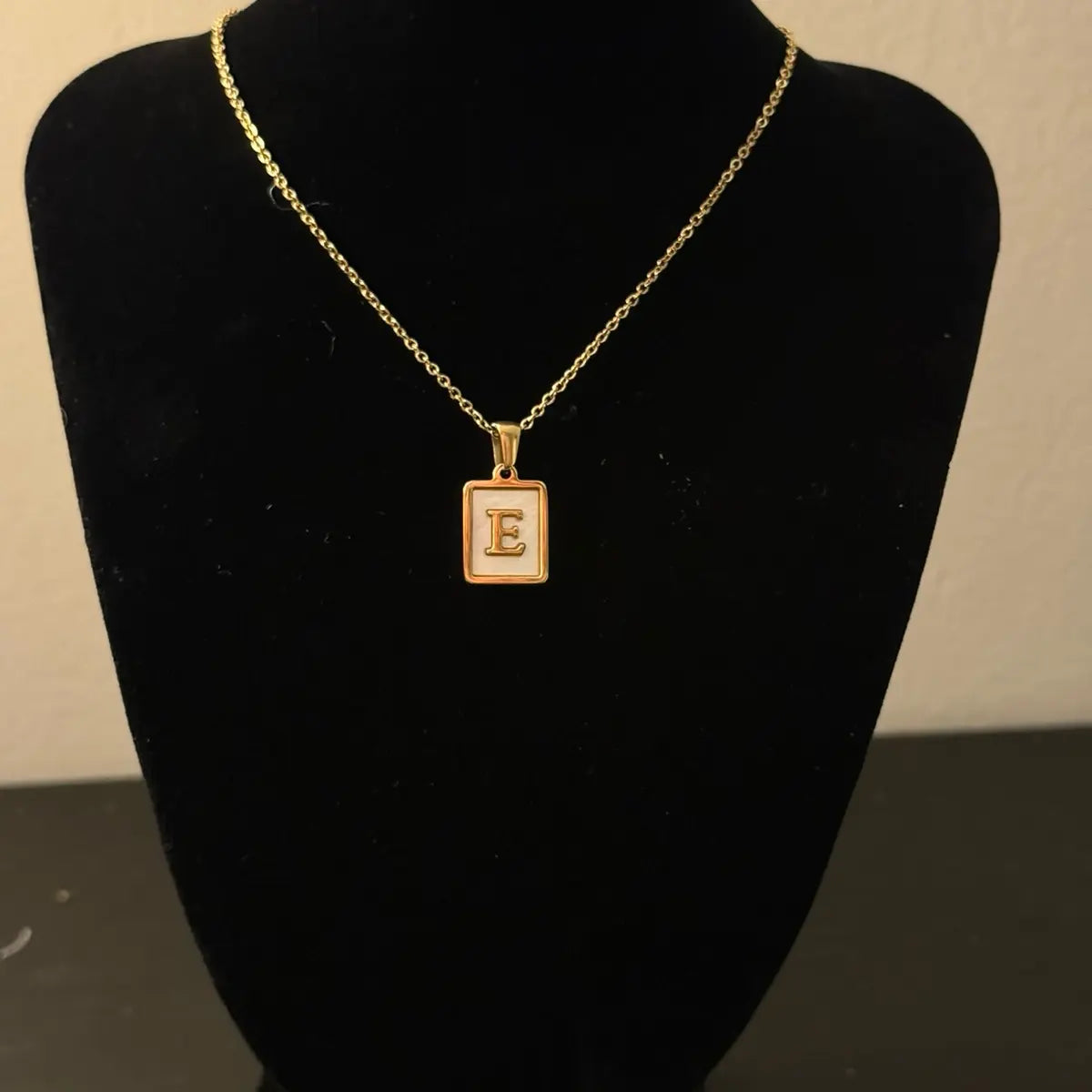 Stainless Steel Initial Pendant Necklace