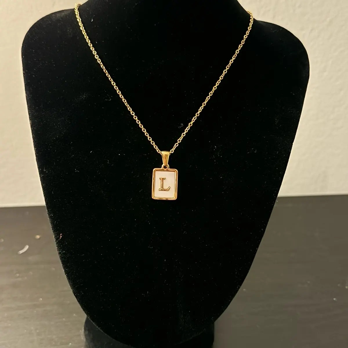 Stainless Steel Initial Pendant Necklace