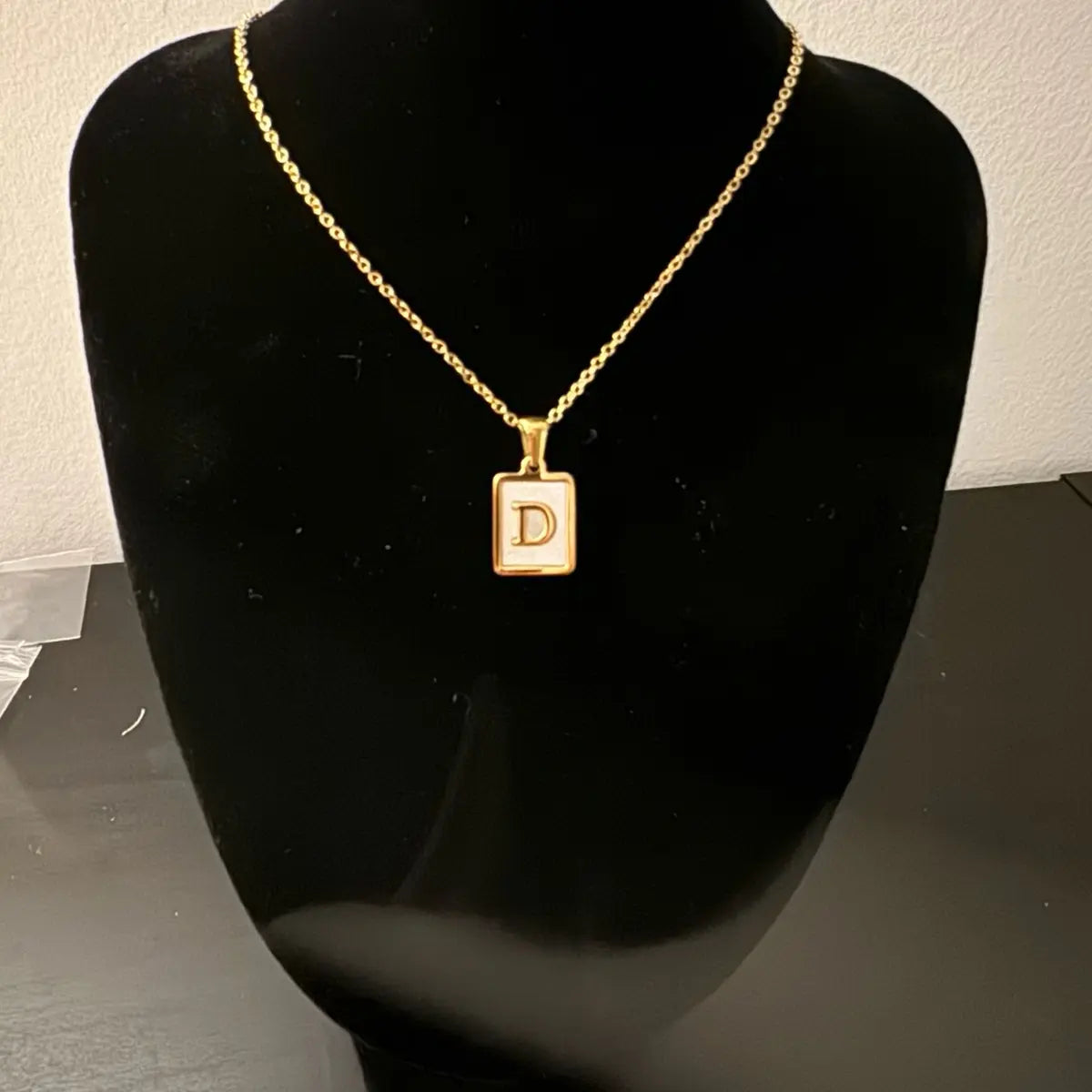 Stainless Steel Initial Pendant Necklace