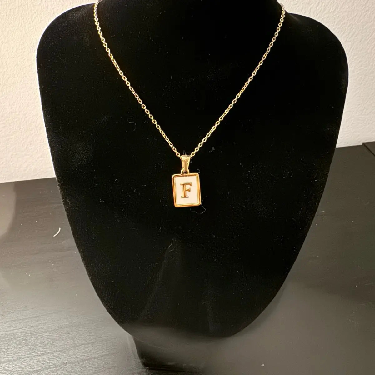 Stainless Steel Initial Pendant Necklace